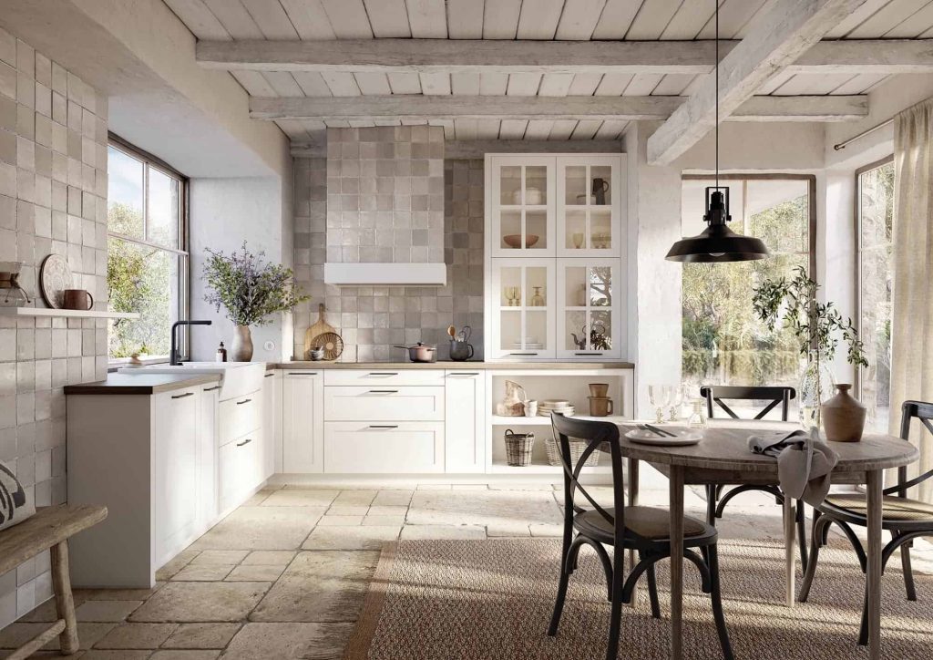 cuisine en L blanche