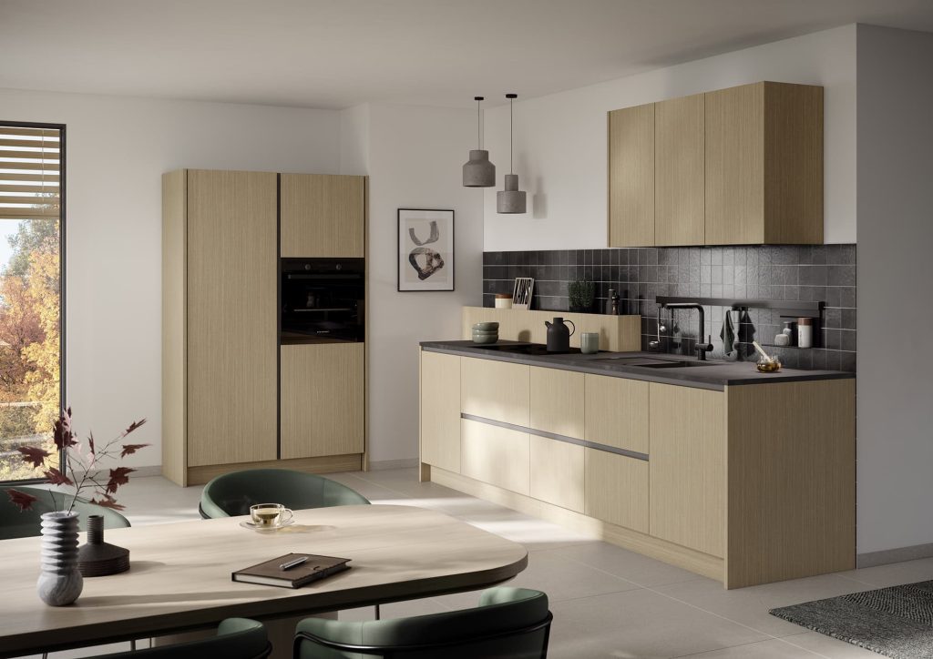 Cuisine moderne bois en L