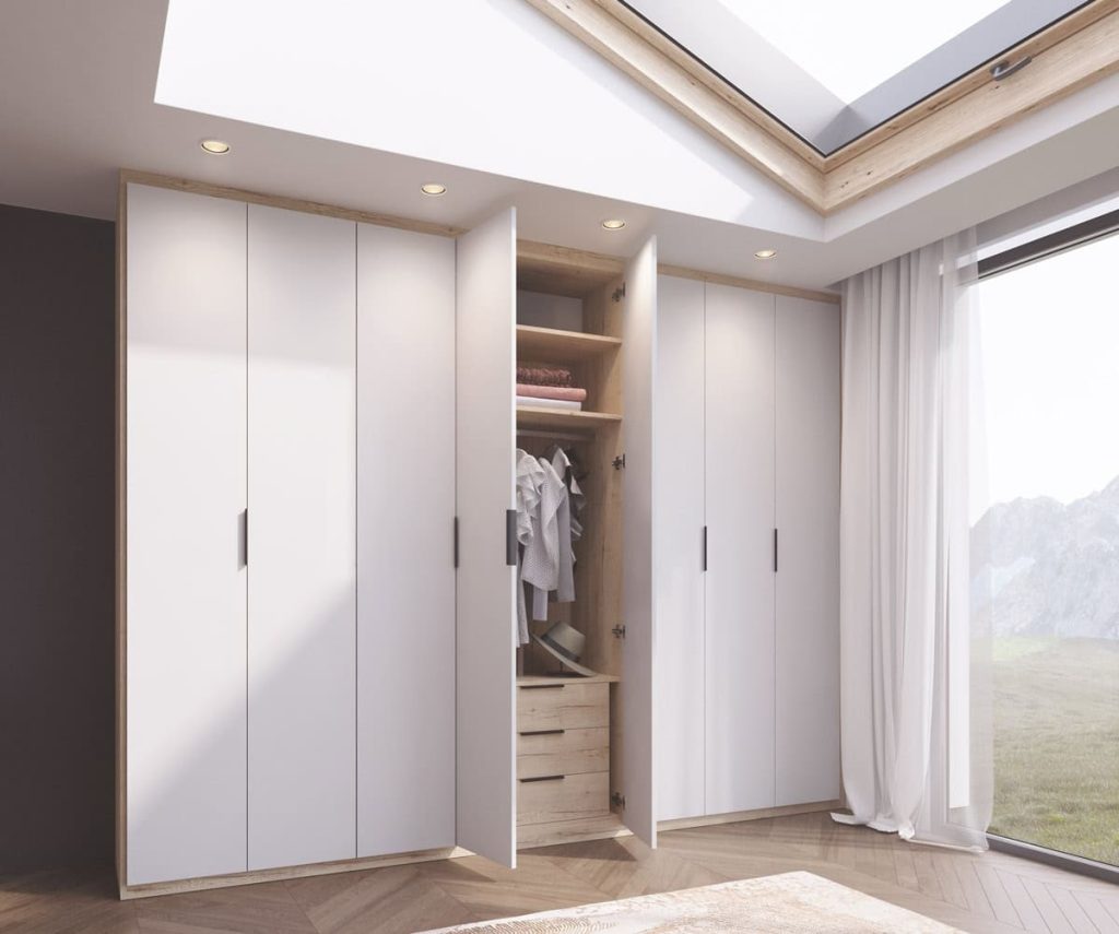 un dressing fermé blanc
